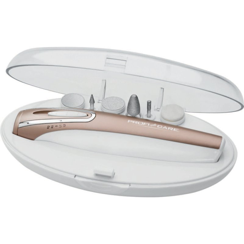PROFI CARE set manucure et pédicure PC-MPS 3016, blanc/marron, 6 embouts